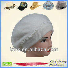 LSA28 Hermoso cabello blanco de conejo y lana invierno sombrero blanco